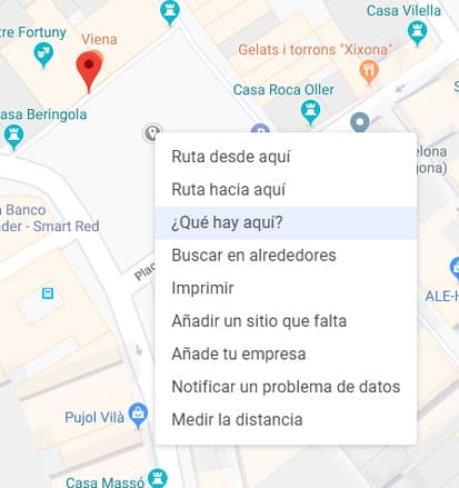 Latitud y longitud en Google Maps para audioguías