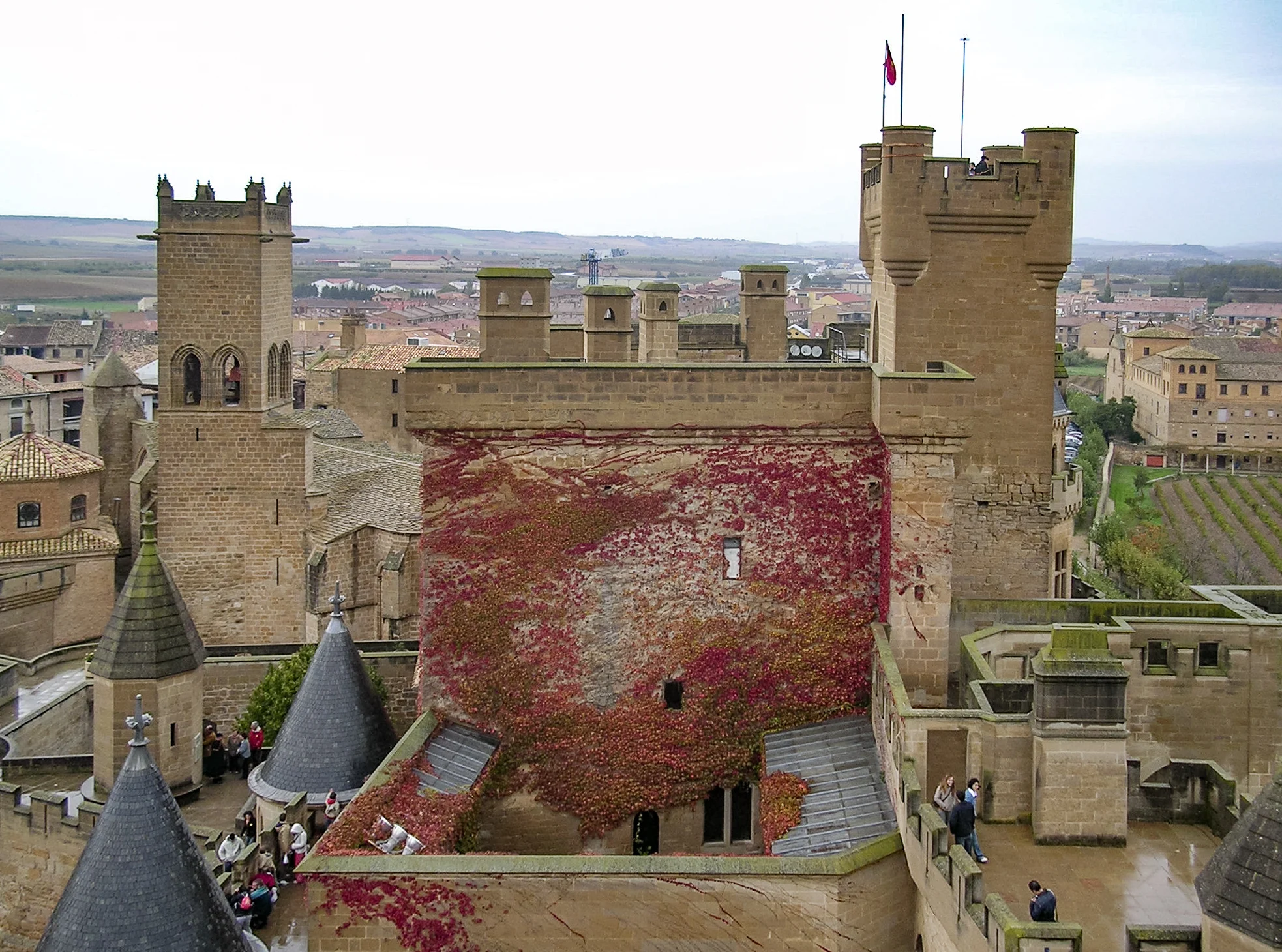 Palacio Real de Olite visto desde el exterior en Navarra