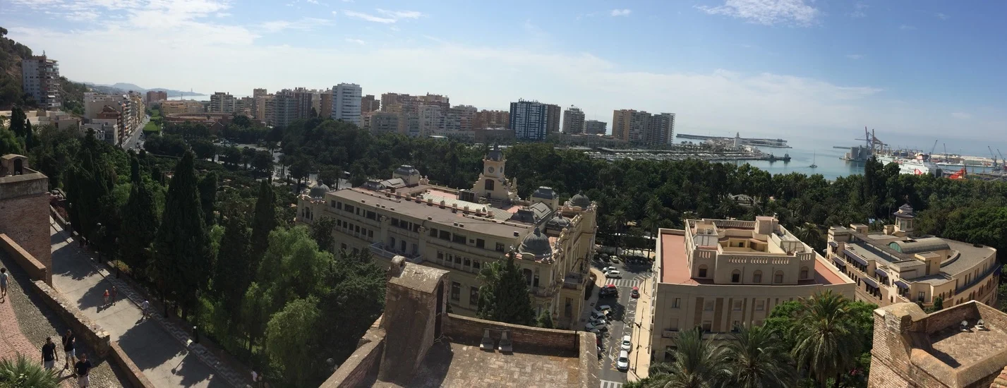 Vista panorámica de la Alcazaba de Málaga