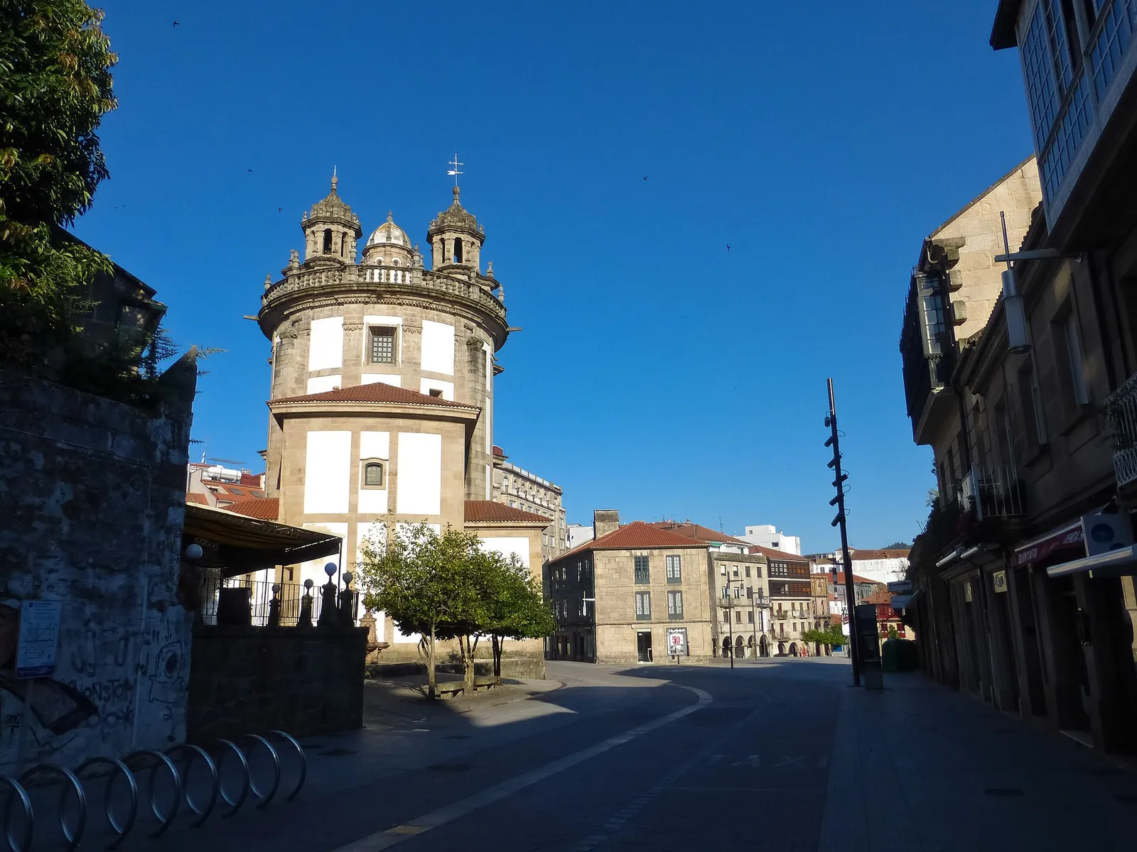 Exterior del Santuario de la Peregrina, en Pontevedra